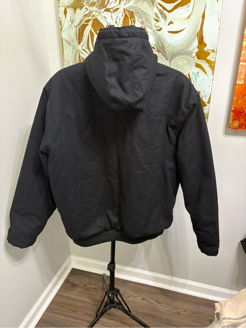 RedHead Men’s Black Hooded  Work Jacket - Picture 2 of 10